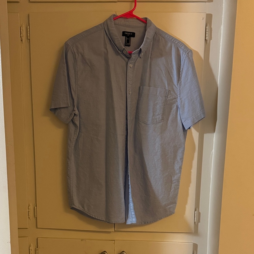 Forever 21 Light Blue Casual Button-Down Shirt
